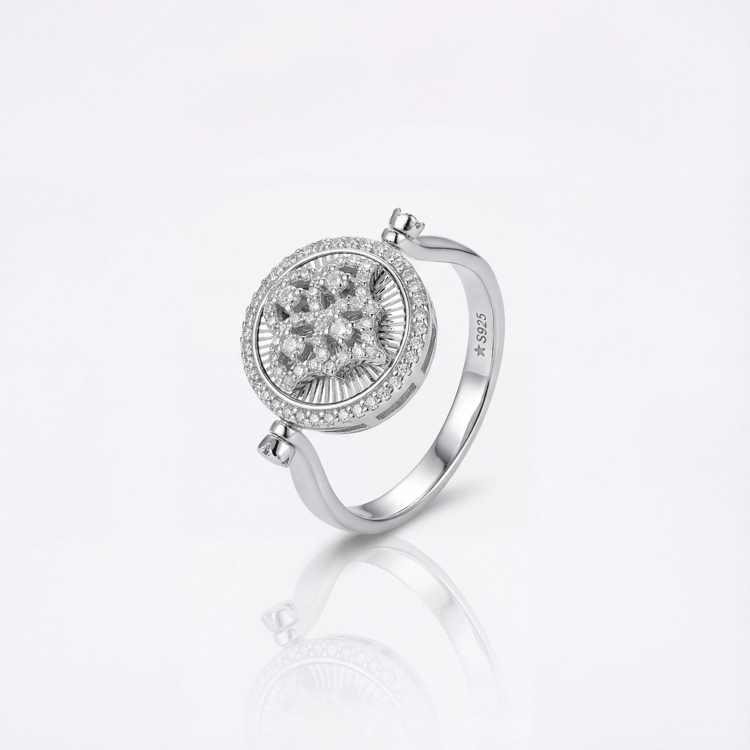 Celestial Disc Diamond Ring