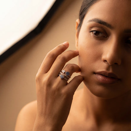 Braided Halo Duo Ring