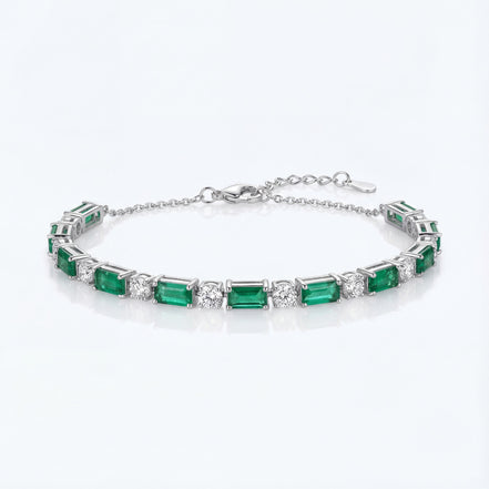 Emerald Radiance Tennis Bracelet
