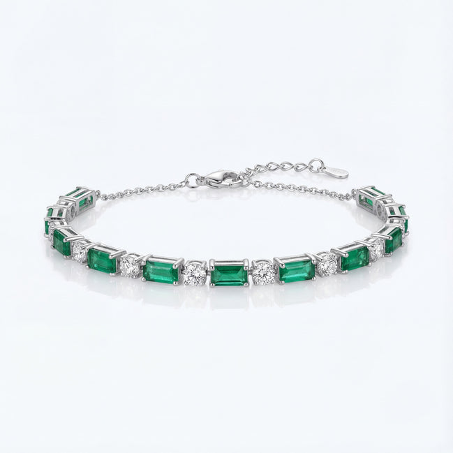 Emerald Radiance Tennis Bracelet