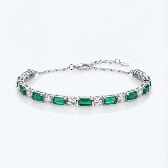 Emerald Radiance Tennis Bracelet