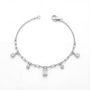 Emerald Cut Prestige Charm Bracelet