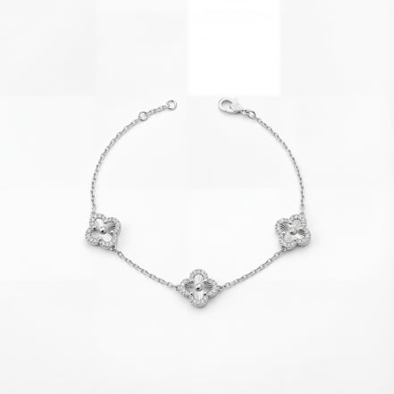 Floral Harmony Clover Bracelet