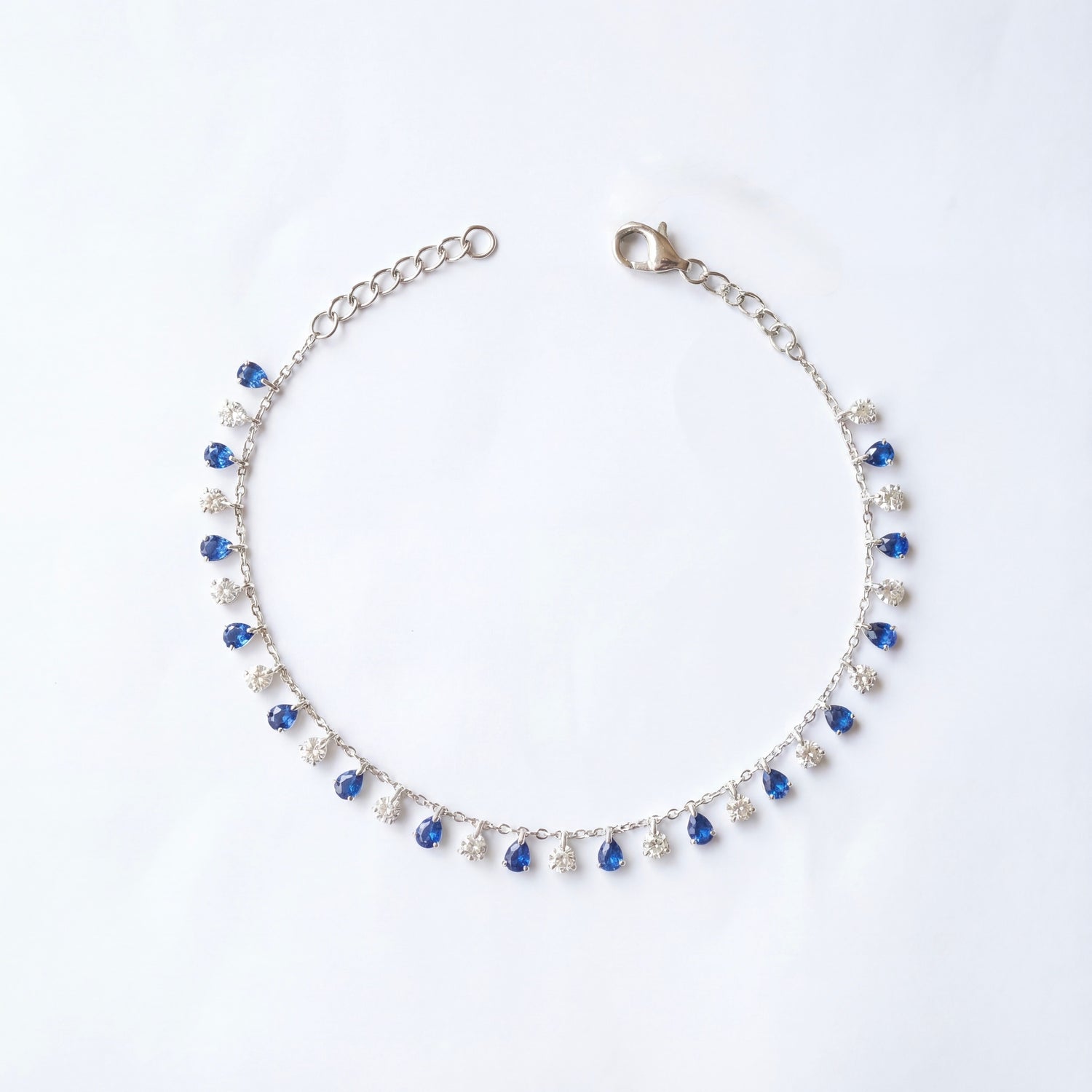 Sapphire Dewdrop Charm Bracelet
