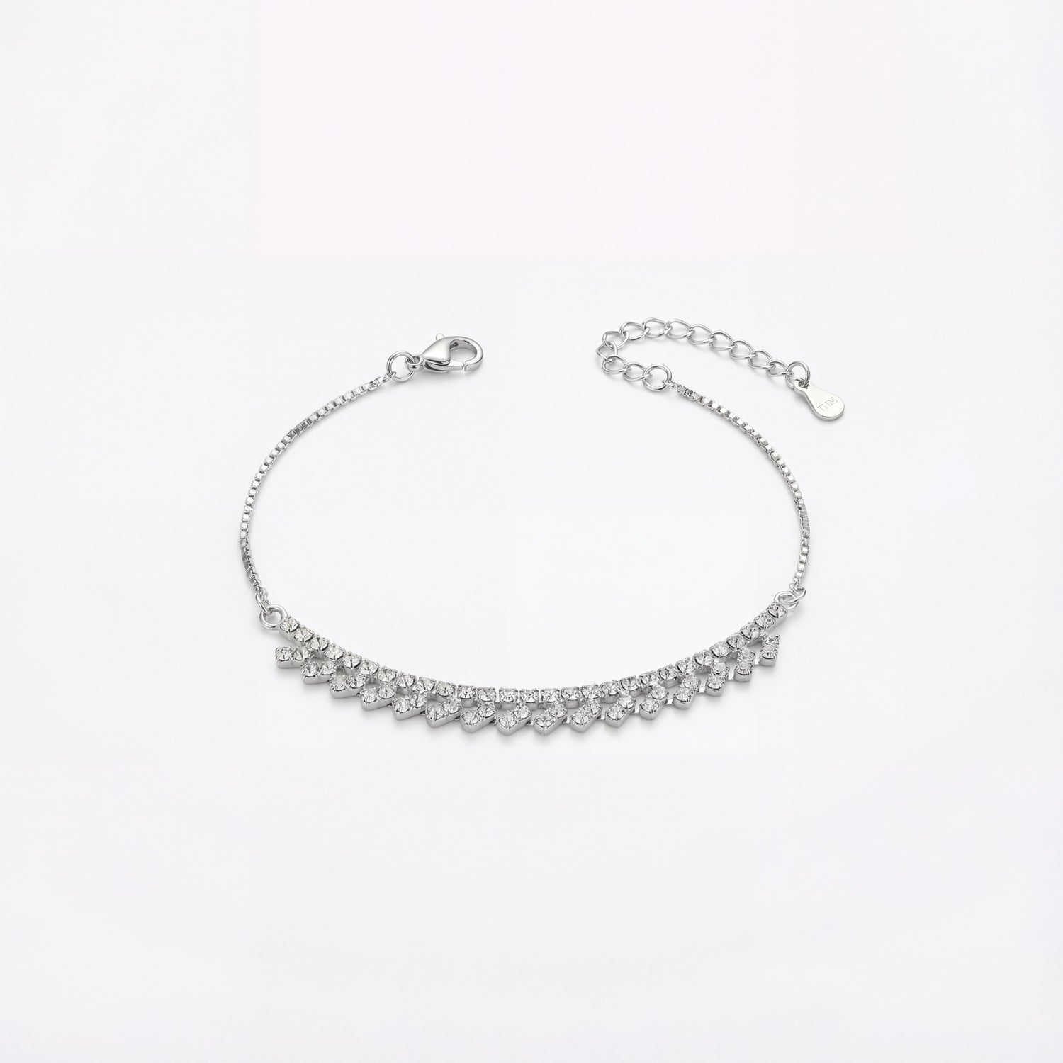 Crystal Cascade Charm Bracelet