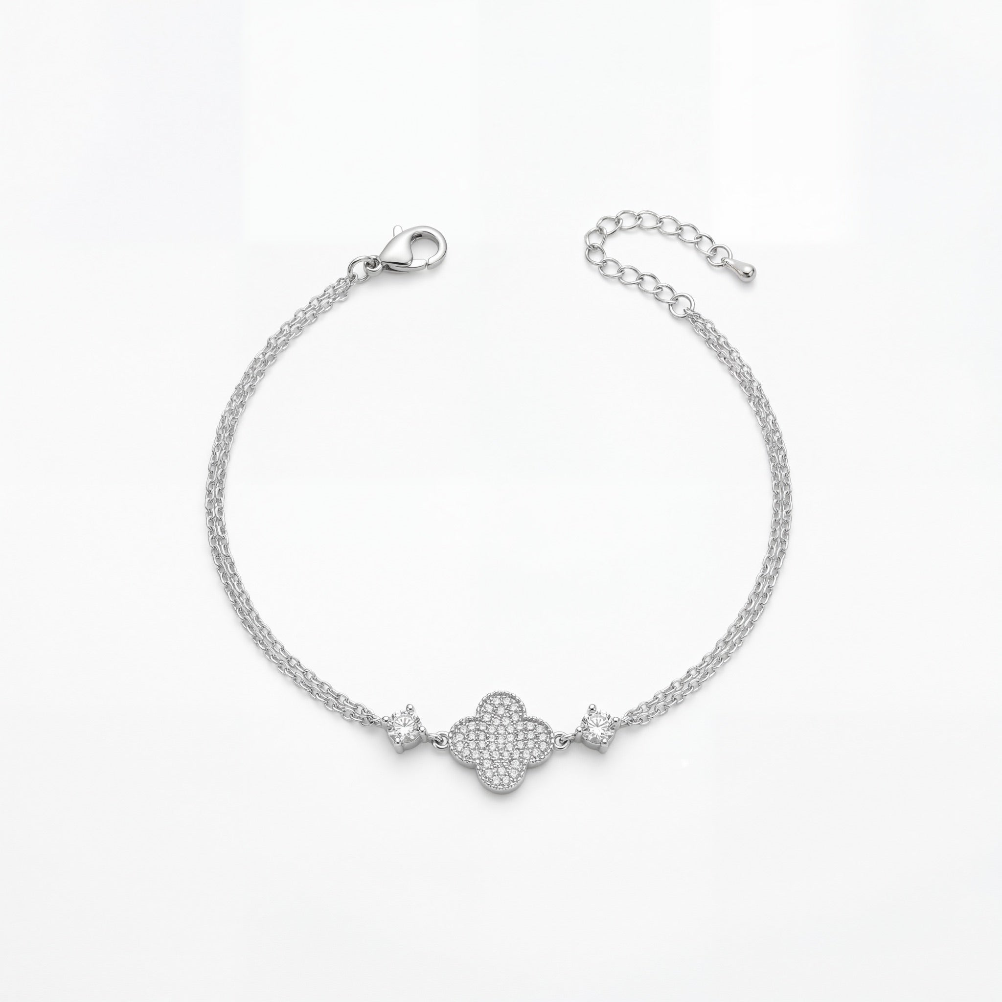Diamond Pavé Clover Bracelet