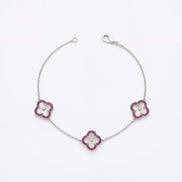 Pink Mother of Pearl Clover Bracelet