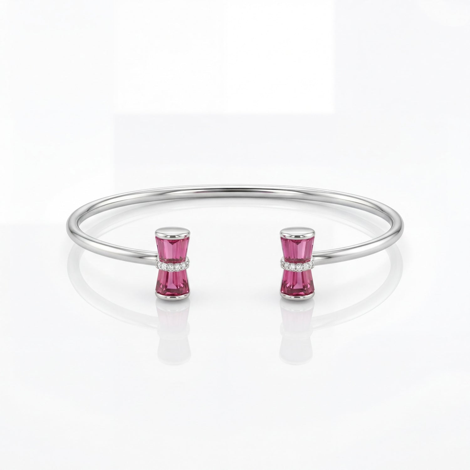Rose Prism Open Bracelet