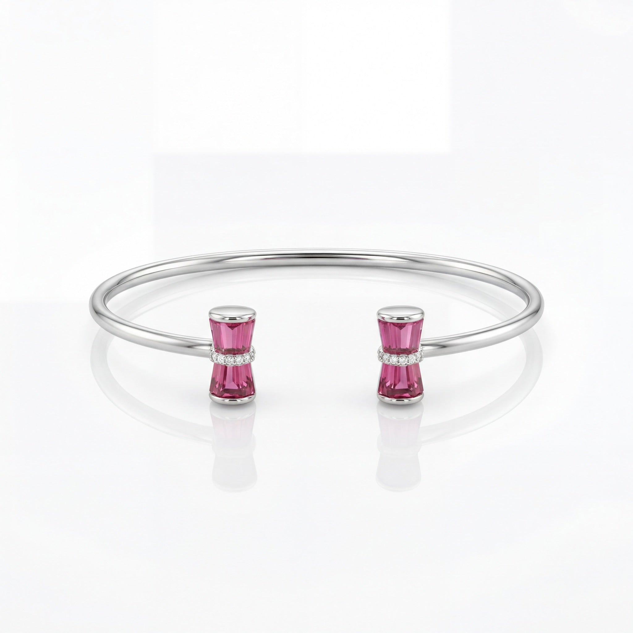 Rose Prism Open Bracelet