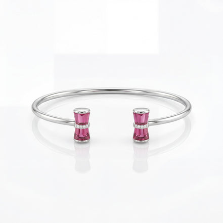 Rose Prism Open Bracelet