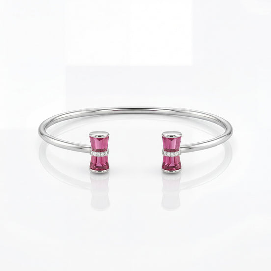 Rose Prism Open Bracelet