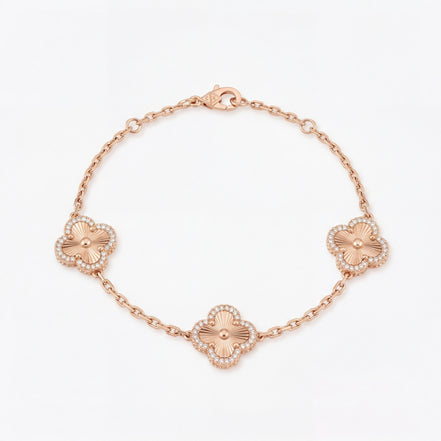 Rose Gold Imperial Clover Bracelet