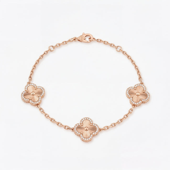 Rose Gold Imperial Clover Bracelet