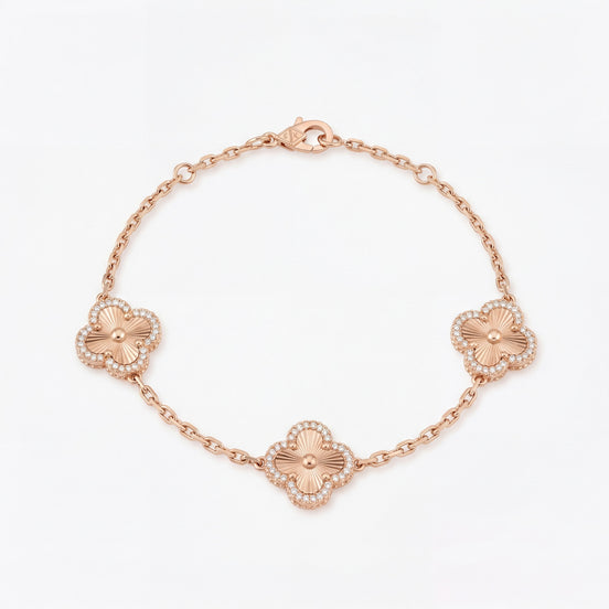 Rose Gold Imperial Clover Bracelet