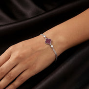 Ruby Clover Grace Bracelet