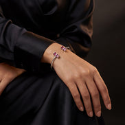 Rose Prism Open Bracelet