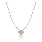 Radiant Halo Medallion Necklace