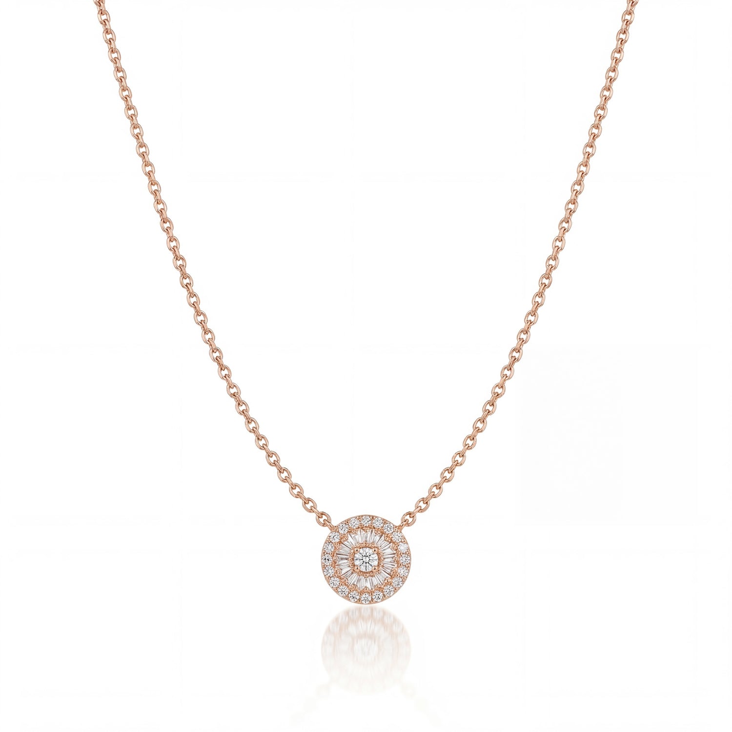 Radiant Halo Medallion Necklace