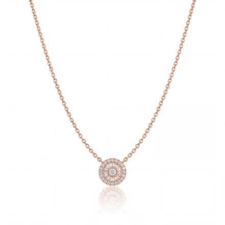 Radiant Halo Medallion Necklace
