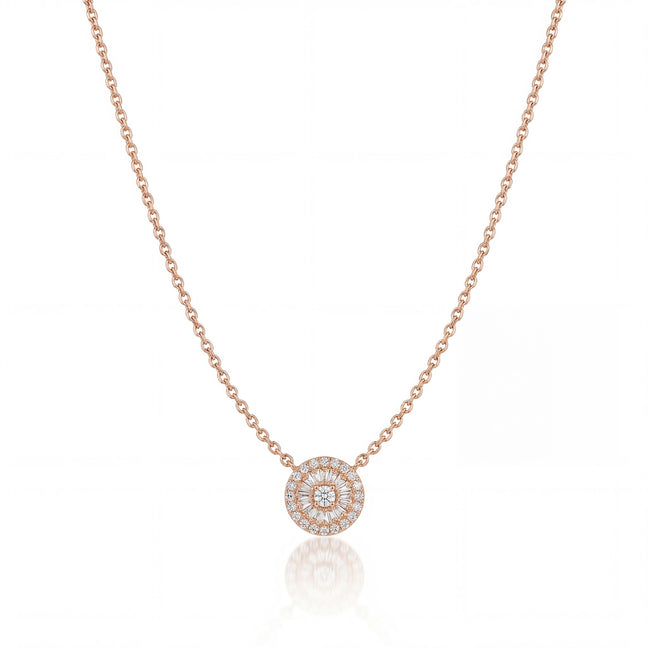 Radiant Halo Medallion Necklace
