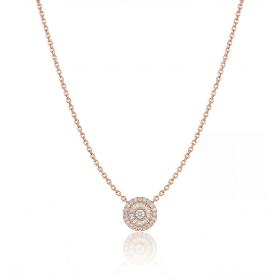 Radiant Halo Medallion Necklace