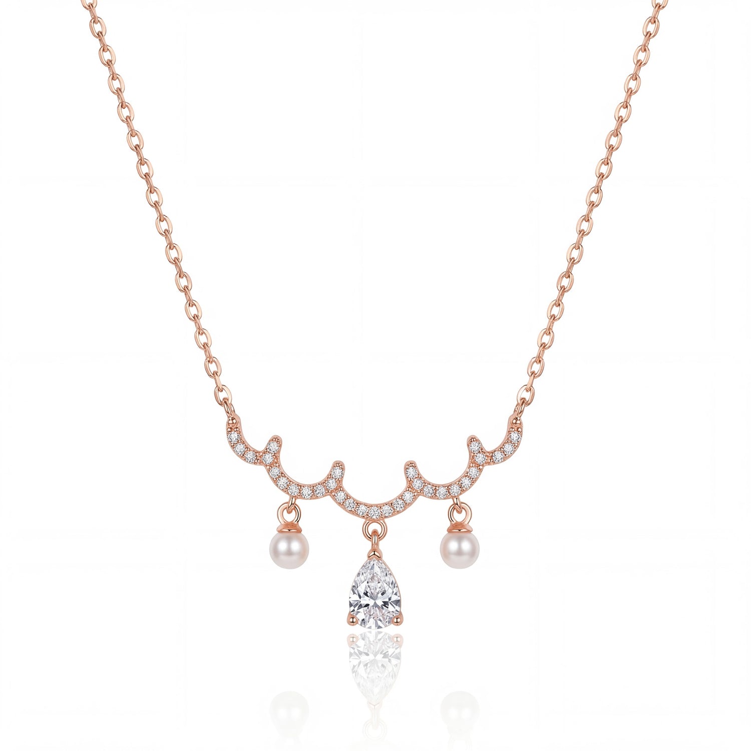 Pearl Cascade Elegance Necklace