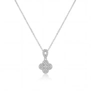 Diamond Clover Bloom Necklace