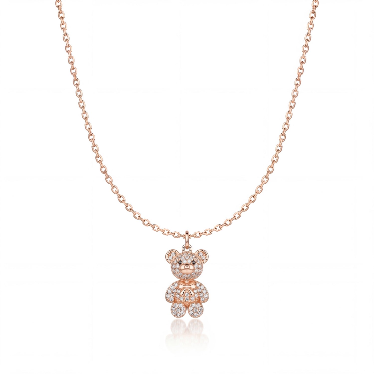 Teddy Sparkle Charm Necklace