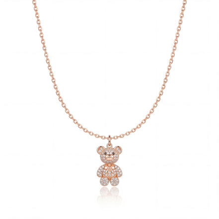 Teddy Sparkle Charm Necklace