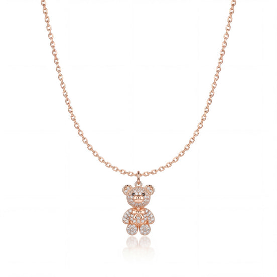 Teddy Sparkle Charm Necklace