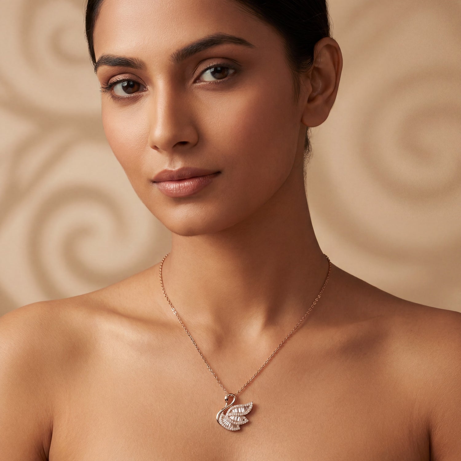 Royal Swan Diamond Necklace