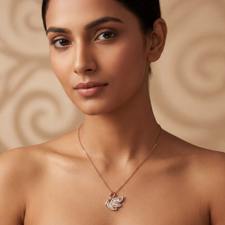 Royal Swan Diamond Necklace