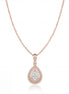 Teardrop Radiance Halo Necklace