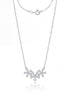 Floral Crystal Cluster Necklace