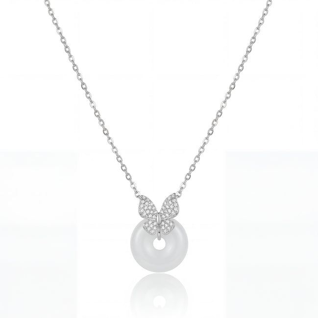 Butterfly Pearl Elegance Necklace