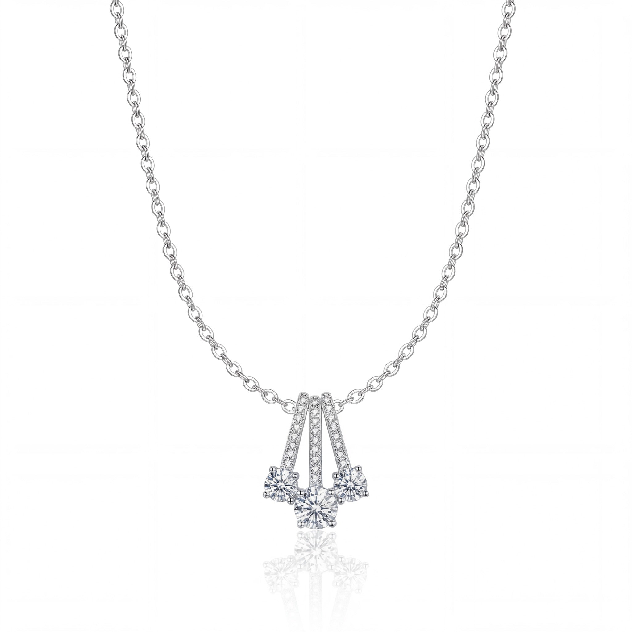 Triple Radiance Drop Necklace