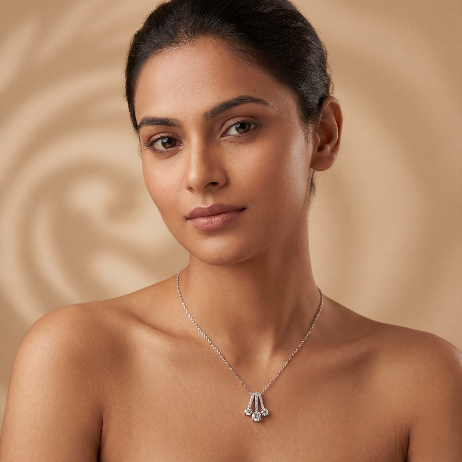 Triple Radiance Drop Necklace