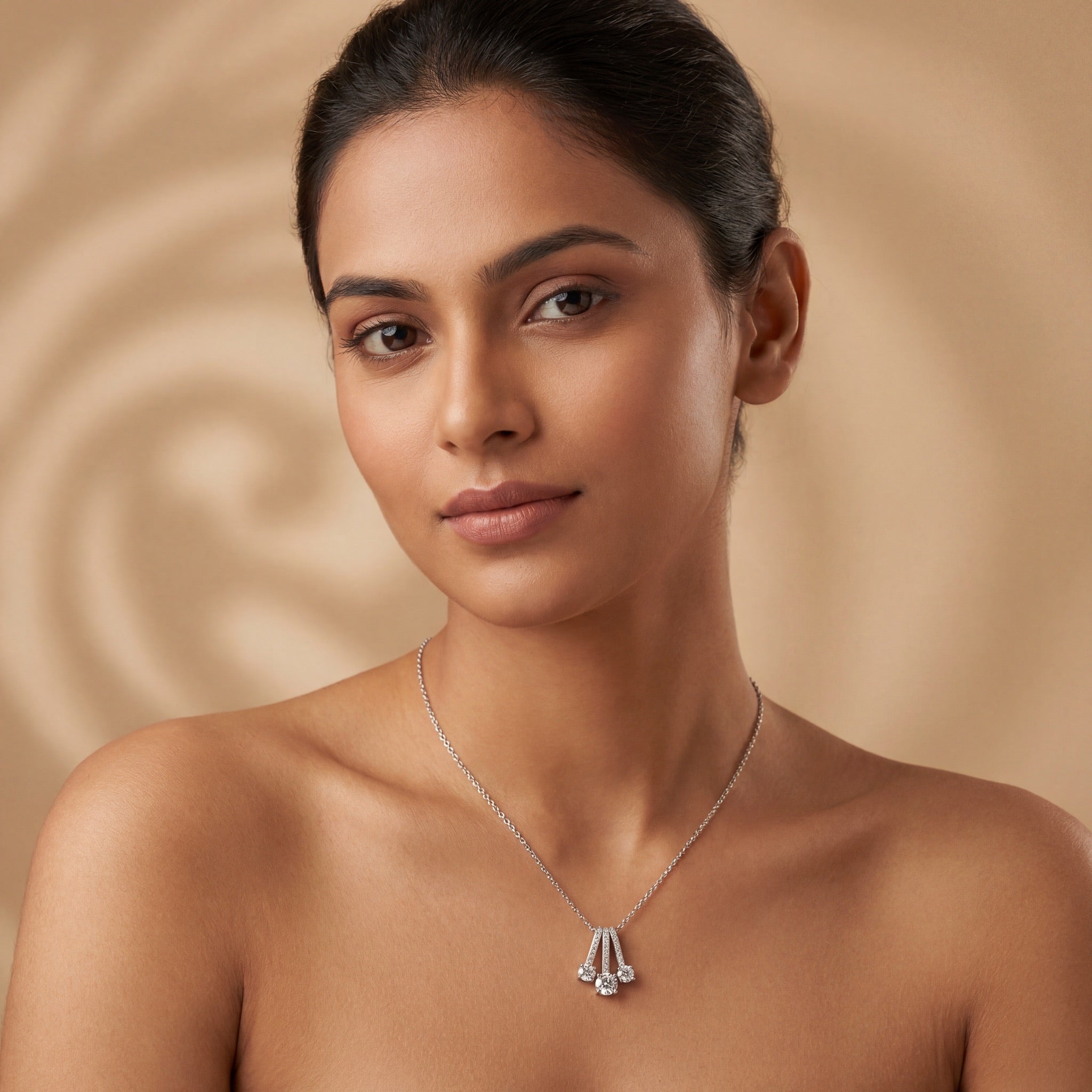 Triple Radiance Drop Necklace