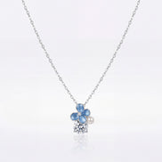 Blue Blossom Pearl Necklace