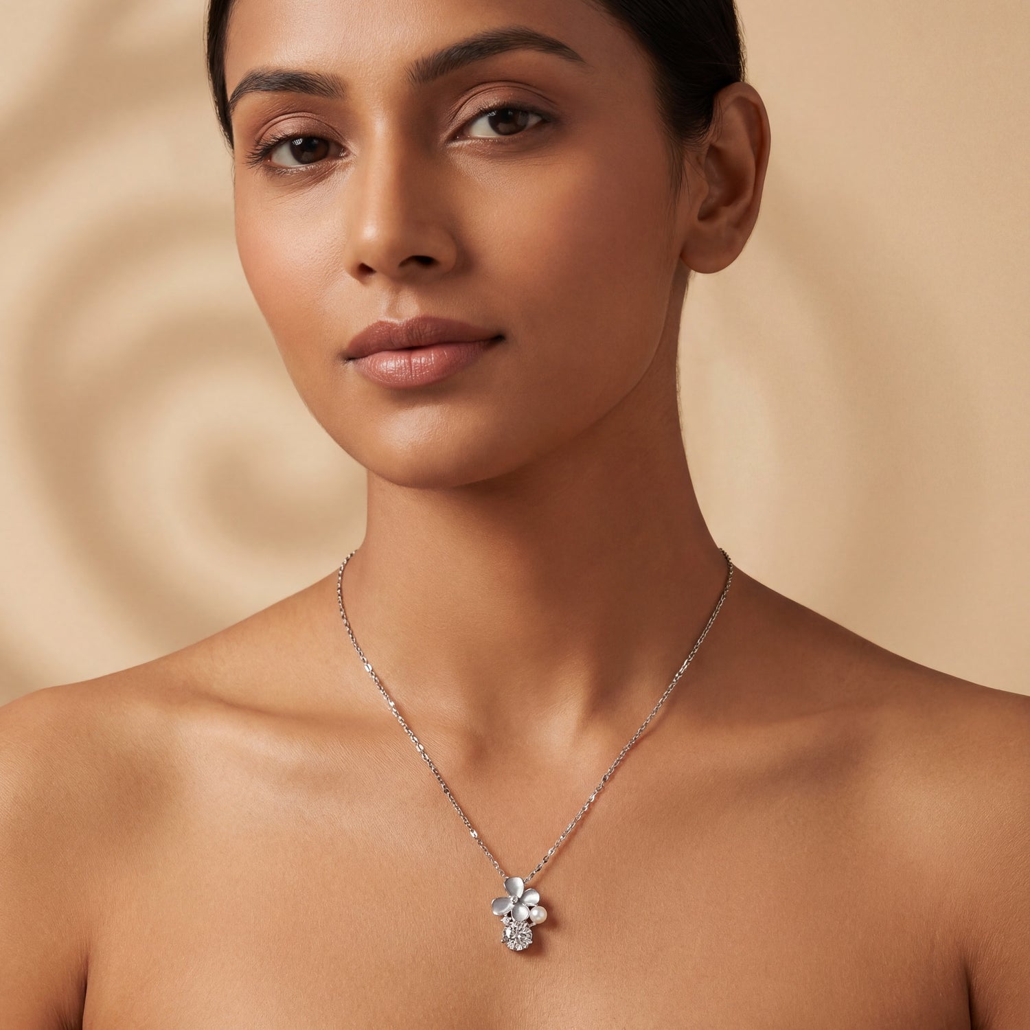 Blue Blossom Pearl Necklace