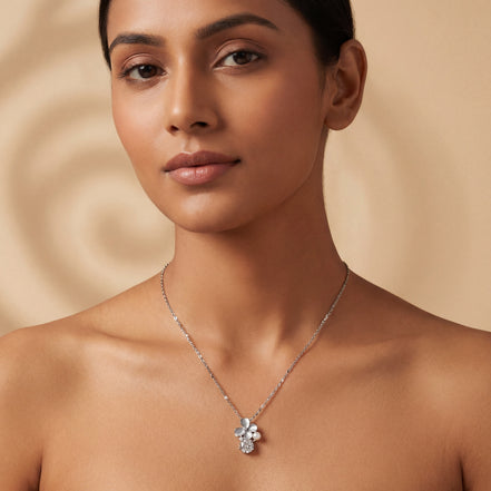 Blue Blossom Pearl Necklace