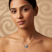 Sapphire Evil Eye Protection Necklace