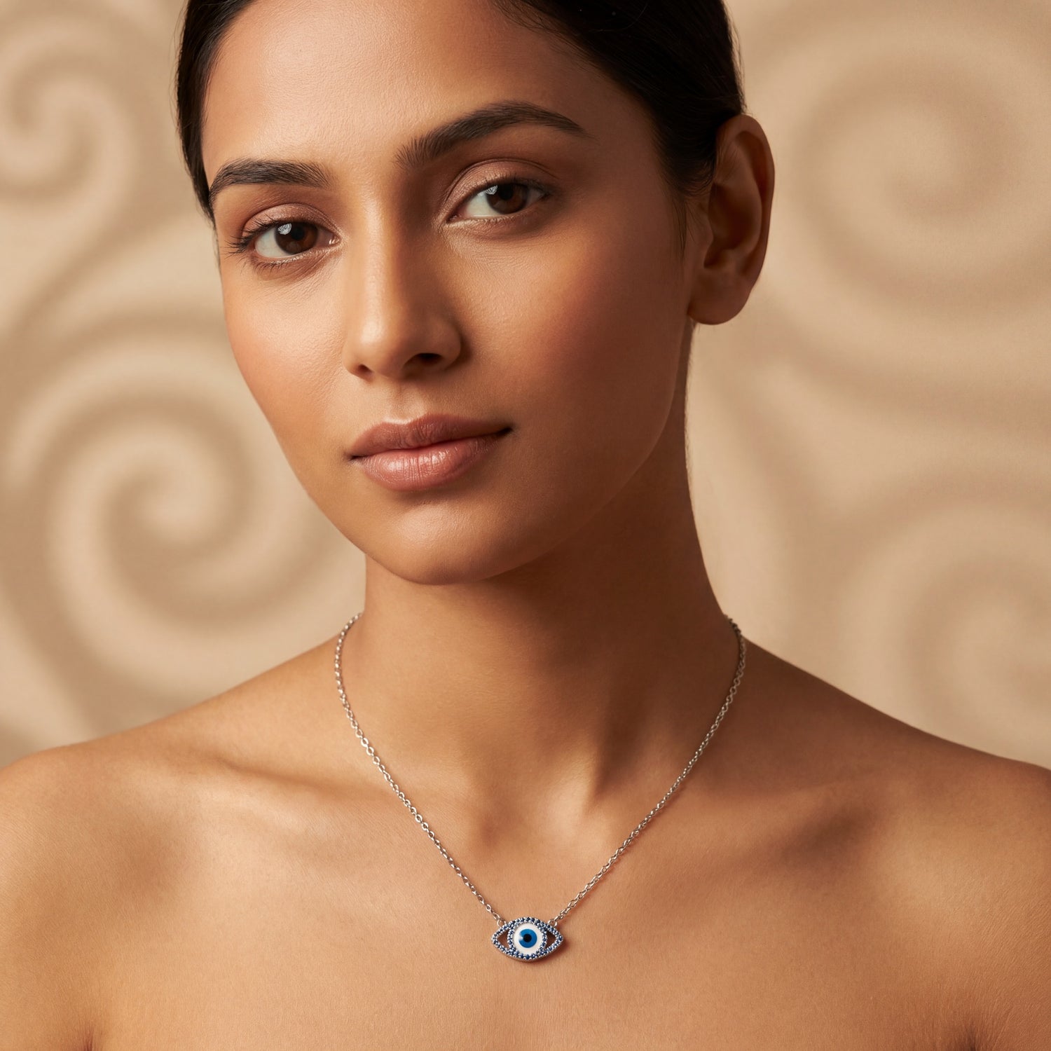 Sapphire Evil Eye Protection Necklace
