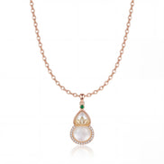 Lotus Pearl Halo Necklace