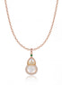 Lotus Pearl Halo Necklace