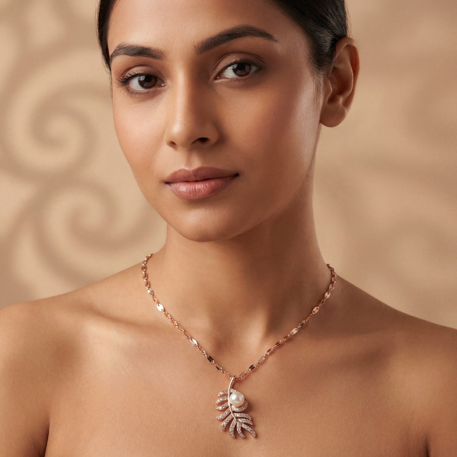 Pearl Leaf Grace Necklace