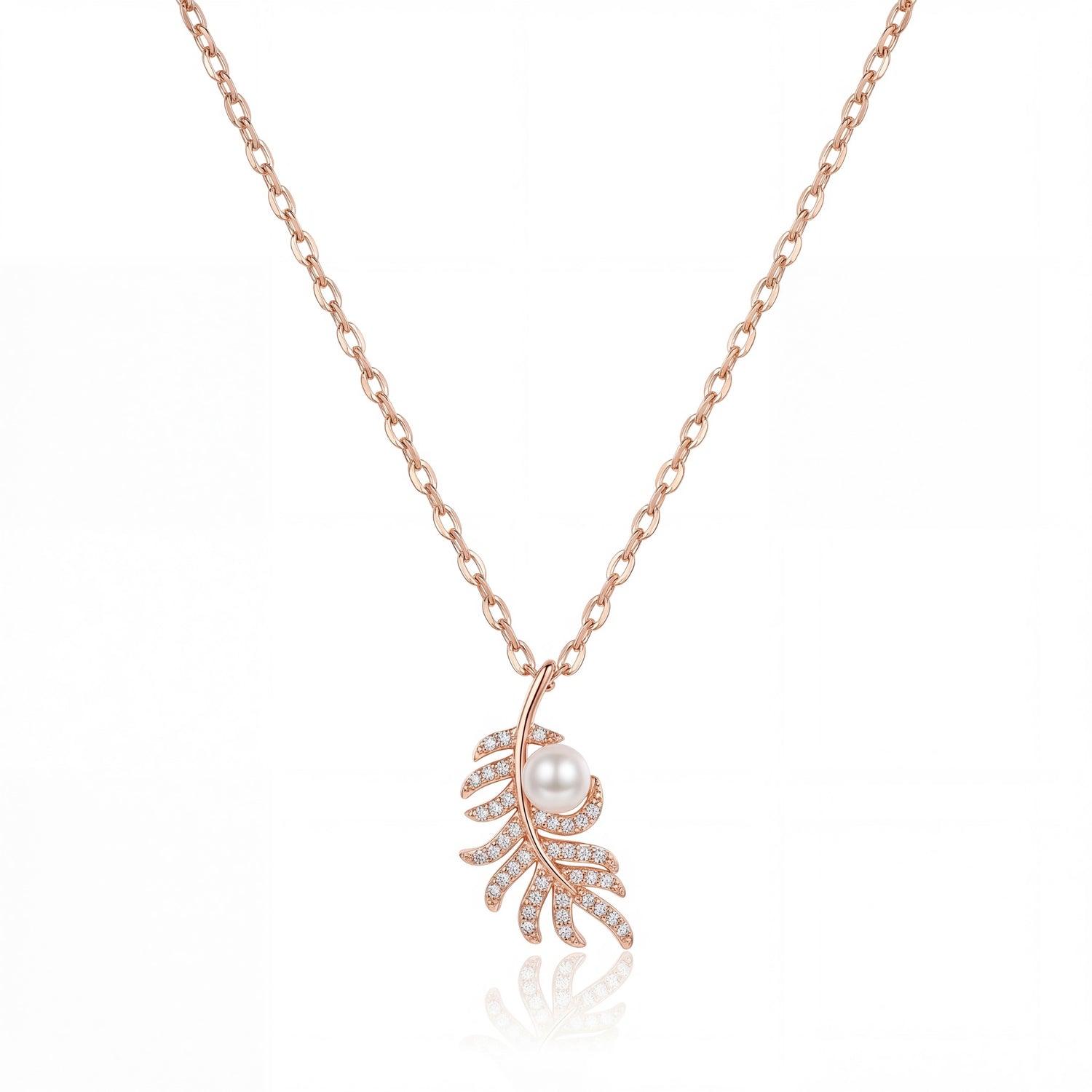 Pearl Leaf Grace Necklace