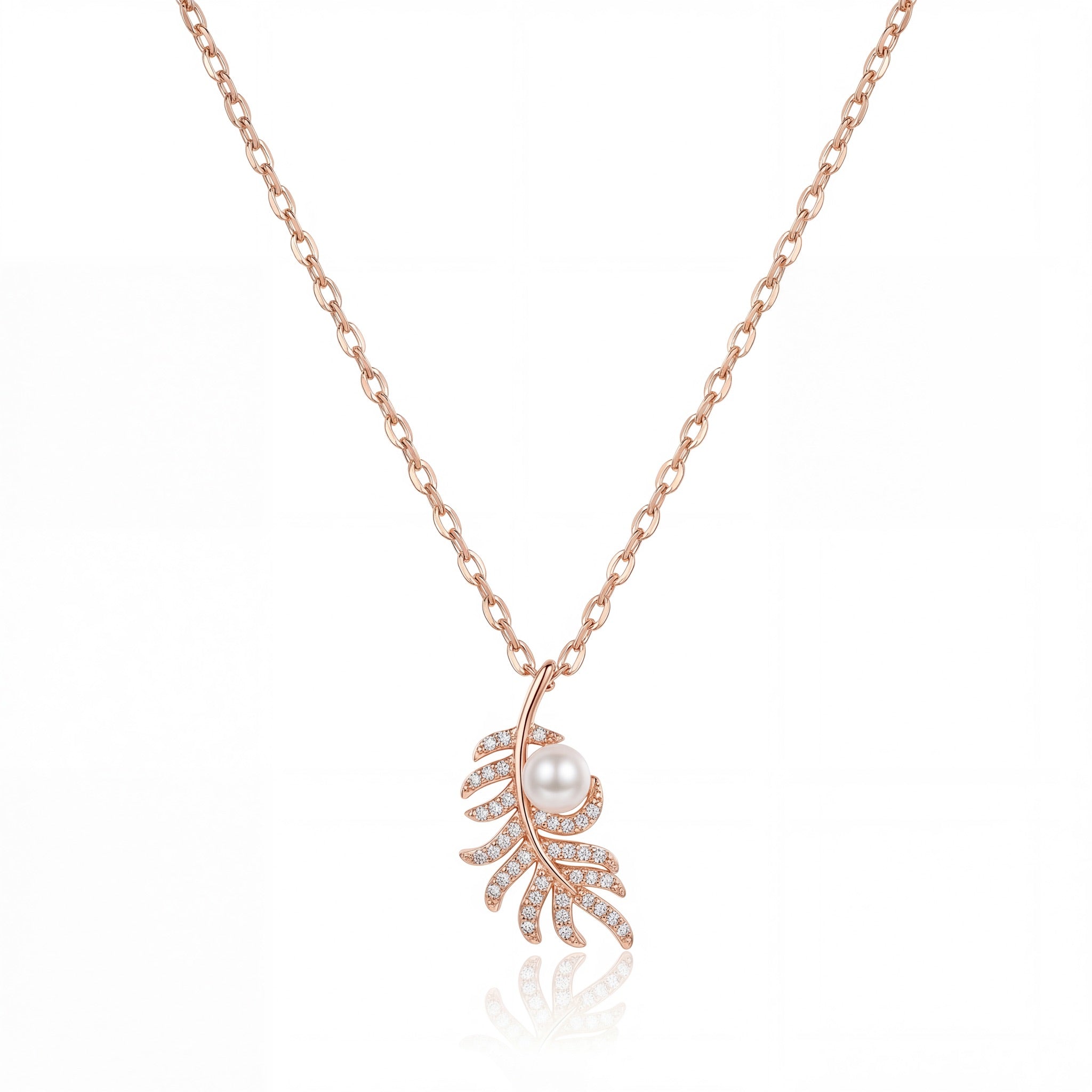 Pearl Leaf Grace Necklace