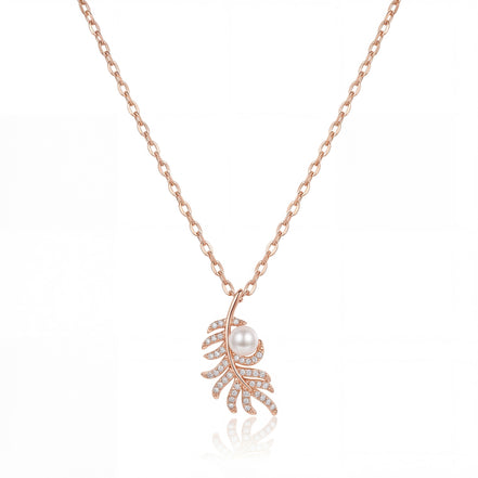 Pearl Leaf Grace Necklace