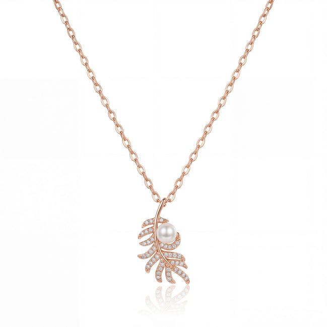 Pearl Leaf Grace Necklace